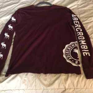 Maroon Girls long sleeve Abercrombie shirt